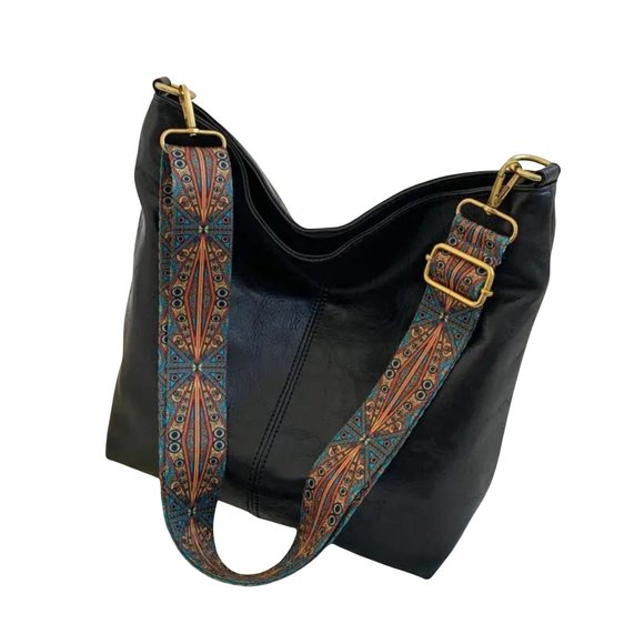 Handbags - Faux Leather Slouchy Hobo Bag - Vegan Crossbody Bag - Off Shoulder Bag - NWOT